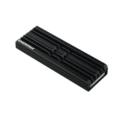 Enermax ESC001 Dissipateur Thermique Noir pour SSD M.2 2280 à Simple et Double Face Aluminium, heatsink Compatible PS5