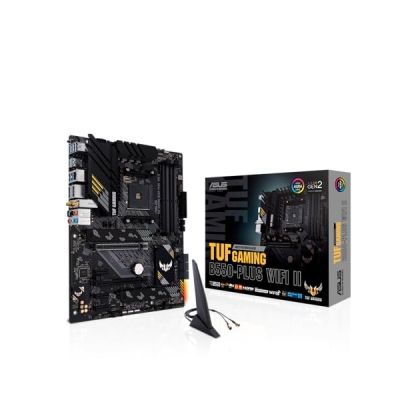 ASUS TUF GAMING B550-PLUS WI-FI II – Carte mère AMD B550 Ryzen AM4 ATX (PCIe 4.0, 2 x M.2, 10 DrMOS, Intel WiFi 6, 2.5 Gb Ethernet, HDMI, DisplayPort, USB 3.2 Gen 2, Thunderbolt 3, Aura Sync RGB)