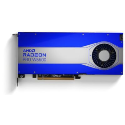 image AMD Radeon Pro W6600, Carte Graphique Professionnelle, Workstation, 8 Go GDDR6, Rendu 3D, PCI Express 4.0 x16, 130W TDP, 4X Display Port, Compatible 8K