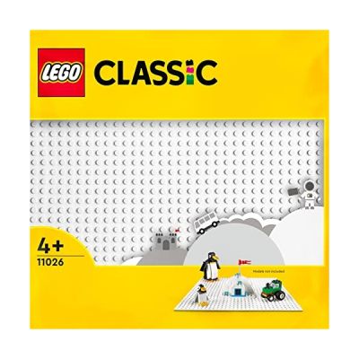 image LEGO 11026 Classic La Plaque De Construction Blanche 32x32, Socle de Base pour Construction, Assemblage et Exposition