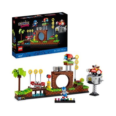 image LEGO 21331 Ideas Sonic The Hedgehog - Green Hill Zone, Niveau du Jeu Vidéo, Kit de Construction, Idée Cadeau (Exclusivité Amazon)