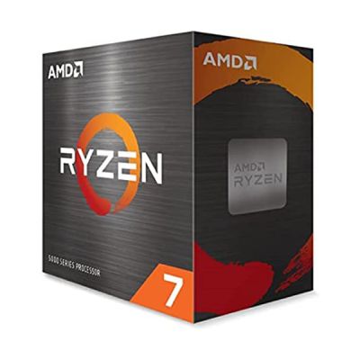 image AMD Processeur Ryzen 7 5700X (horloge de base 3,4 GHz, puissance maximale jusqu'à 4,6 GHz, 8 cœurs, cache L3 32 Mo, socket AM4, sans refroidisseur) 100-100000926WOF, noir