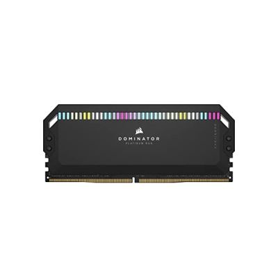 image CORSAIR DOMINATOR PLATINUM RGB DDR5 RAM 32Go (2x16Go) 6000MHz CL36 Intel XMP Compatible iCUE Mémoire d'Ordinateur - Noir (CMT32GX5M2X6000C36)