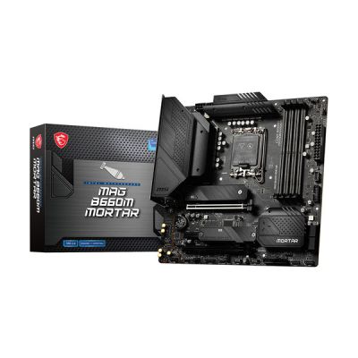 image MSI MAG B660M MORTAR DDR4 Carte Mère, Micro-ATX - Pour Processeurs Intel Core 12è Gén, LGA 1700 - Memory Boost DDR4 4800+MHz/OC, Slots PCIe 4.0 & 3.0 x16, 2 x Slots M.2 Gen4, LAN 2.5G