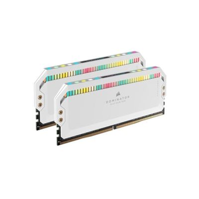 image CORSAIR DOMINATOR PLATINUM RGo DDR5 RAM 32Go (2x16Go) 5600MHz CL36 Intel XMP Compatible iCUE Mémoire d'Ordinateur - Blanc (CMT32GX5M2B5600C36W)