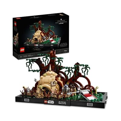 LEGO 75330 Star Wars Diorama de l’Entraînement Jedi sur Dagobah, Maquette de Construction pour Adultes avecVaisseau X-Wing, Film La Guerre des Étoiles, Idée Cadeau Hommes et Femmes