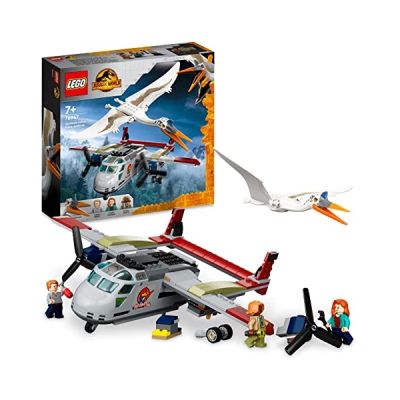 LEGO 76947 Jurassic World L’Embuscade en Avion du Quetzalcoatlus, Jouet de Dinosaure, avec Maquette d'avion et Plusieurs Minigurines du Film, Jeu de Dino pour Enfants de 7 Ans et Plus