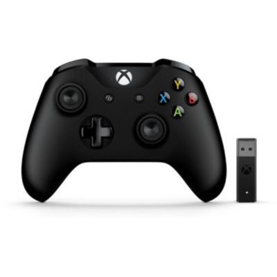 image Microsoft Manette Xbox avec Adaptateur sans Fil pour PC - Noire