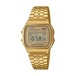 image produit Casio Montre Quartz Unisexe 37.00mm avec Cadran Or Digitale et Bracelet en Bracelet en Acier Or A158WETG-9AEF