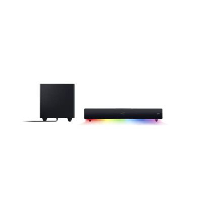 image Razer Leviathan V2 - PC Gaming Soundbar (with Dolby 5.1 Surround Sound, Powerful subwoofer for Deep Bass, Ideal for Gaming, Movies and Music) Black
