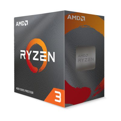 image AMD Processeur pour PC de bureau Ryzen 3 4100 (4 cœurs/8 threads, mémoire cache de 6 Mo, jusqu'à 4,0 GHz max. Boost)
