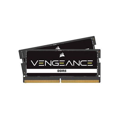 image CORSAIR VENGEANCE SODIMM DDR5 RAM 32Go (2x16Go) 4800MHz CL40 Intel XMP Compatible iCUE Mémoire d'Ordinateur - Noir (CMSX32GX5M2A4800C40)