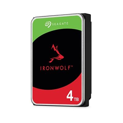 image Seagate IronWolf 4 To, Disque dur interne NAS HDD, CMR 3,5" SATA 6 Gbit/s 5 400 tr/min, 64 Mo de mémoire cache, pour NAS RAID, services Rescue valables 3 ans (ST4000VN006)