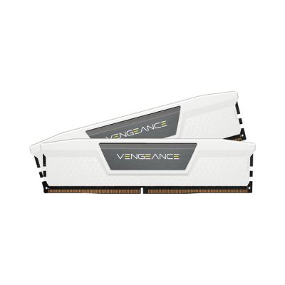 image CORSAIR VENGEANCE DDR5 RAM 64Go (2x32Go) 5200MHz CL40 Intel XMP Compatible iCUE Mémoire d'Ordinateur - Blanc (CMK64GX5M2B5200C40W)