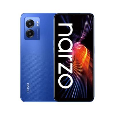 image realme Narzo 50 5G-6+128 GB Smartphone Debloqué etMéga Batterie de 5 000 mAh, Processeur Dimensity 810 5G, Système de Recharge Dart 33 W, Écran Ultra Fluide de 90 Hz, NFC, Dual Sim, Hyper Blue
