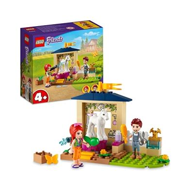 LEGO 41696 Friends L’Écurie de Toilettage du Poney, Jouet avec Cheval pour Enfants de 4 Ans et Plus, Inclut avec Animaux de la Ferme, Idée Cadeau