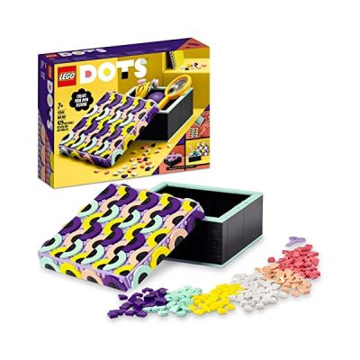 image LEGO 41960 Dots La Grande Boîte, Activité Manuelle pour Créer Un Espace de Rangement pour Chambre d'enfants, Loisir Créatif pour 6 Ans et Plus