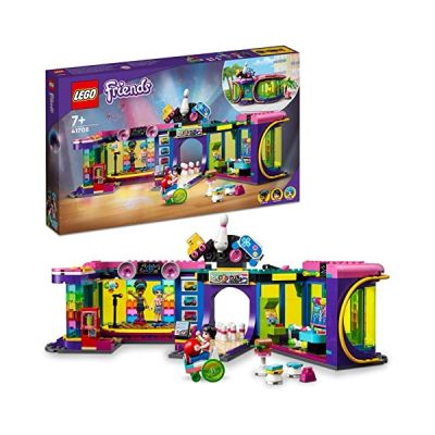 LEGO 41708 Friends La Salle d’Arcade Roller Disco: Jeu Amusant à Heartlake City, Expérience de Bowling, Mini-Poupées, Stimule Imagination, Jouet pour Garçons et Filles Dès 7 Ans, Idée de Cadeau