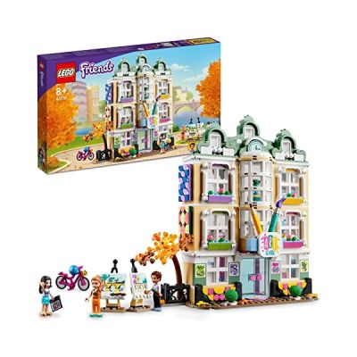 LEGO 41711 Friends L’École d’Art d'Emma: Exploration Créative pour Filles et Garçons Dès 8 Ans, avec Accessoires et Décor Dots, Maison de Poupée à Heartlake City, Cadeau Enfants