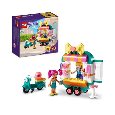 LEGO 41719 Friends La Boutique de Mode Mobile, Jouet de Petit Salon de Coiffure pour Mini-poupées d'Heartlake City, Idée Cadeau Filles et Garçons 6 Ans