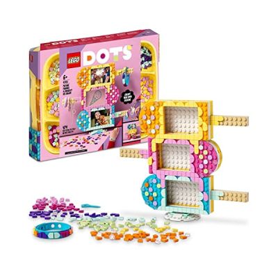 image Lego 41956 Dots Cadres Photo et Bracelet Crème Glacée, Activité Manuelle de Création de Pêle-Mêle et Bijoux, pour Filles et Garçons de 6 Ans et Plus