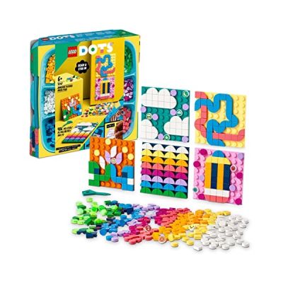 image LEGO 41957 Dots Le Méga-Lot de Décorations Adhésives, Activité Manuelle 5-en-1 Création, Autocollant Personnalisé pour Téléphone ou Ordinateur, Cadeau