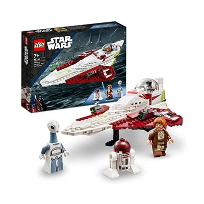 LEGO Star Wars Le Chasseur Jedi d’Obi-Wan Kenobi 75333 | Jouet pour garçon ou fille dès 7 ans, figurine droïde, minifigurine Taun We, sabre laser, idée cadeau, 282 pièces