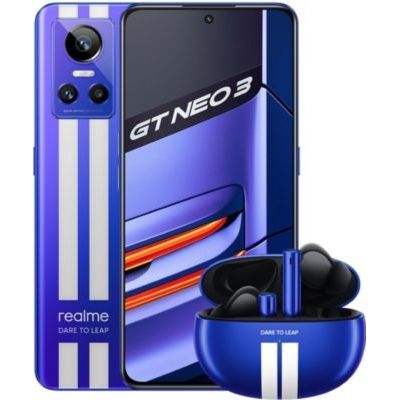 image REALME GT NEO3 256 Go Bleu + Buds Air 3 Bleu