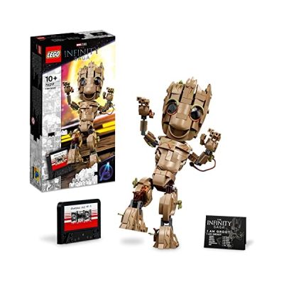 image LEGO Marvel Je s'appelle Groot, Jouet à Construire et Figurine du Personnage du Film Les Gardiens de la Galaxie 2 pour Enfants, Garçons, Filles et Fans des Avengers dès 10 Ans 76217