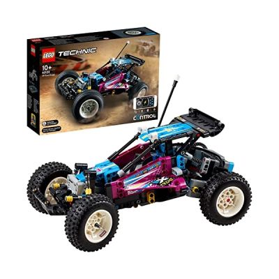 image LEGO 42124 Technic Buggy Tout-Terrain, Jouet Voiture Télécommandée RC, Suspensions AV et AR, Control+, Idée Cadeau Garçons et Filles, 10 Ans et Plus