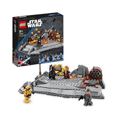 LEGO 75334 Star Wars Obi-Wan Kenobi Contre Dark Vador, Jouet de Construction, Comprend Minifigurines, Sabres Laser et Pistolet Blaster, Enfants 8 Ans