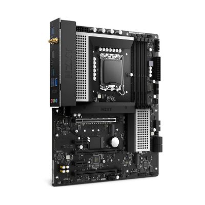 image Nzxt N5 Z690 Motherboard - N5-Z69XT-W1 - Intel Z690 chipset (Supports 12th Gen CPUs) - Carte mère Gaming ATX - Blindage I/O intégré - Connectivité WiFi 6E - Bluetooth V5.2 - Blanc