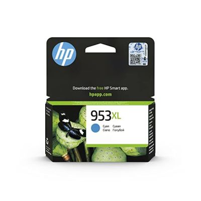 image HP 953XL Cartouche d'Encre Cyan Grande Capacité Authentique, pour HP OfficeJet Pro 8710/8715/8720 (F6U16AE)