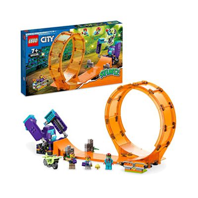 LEGO 60338 City Stuntz Le Looping du Chimpanzé Cogneur, Jouet de Moto Cross avec Minifigurines de Cascadeur et Rampe pour Enfants de 7 Ans et Plus