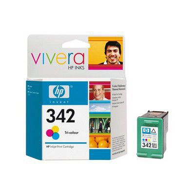 image HP 342 C9361EE pack de 1, cartouche d'encre d'origine, imprimantes HP DeskJet, HP OfficeJet, HP Photosmart, HP Pro Photo, trois couleurs (cyan, magenta, jaune)