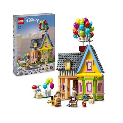 image LEGO Disney et Pixar La Maison de « Là-Haut » Jouet avec Ballons - Figurines Carl, Russell et Doug, Maquette Collection pour Filles et garçons, Idée Cadeau Iconique 43217