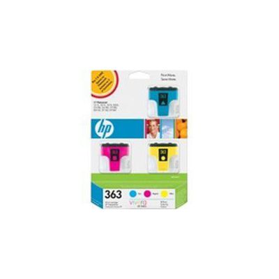 image HP 363 pack de 3 cartouches d'encre cyan/magenta/jaune authentiques pour HP Photosmart C5190/C6180/C6270/C7280 (CB333EE)