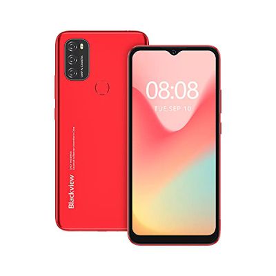 image Blackview Android 11 Smartphone, A70 Telephone Portable Pas Cher 5380mAh Batterie. Octa Core 3 GB RAM + 32 GB ROM. 6.517" Écran Full HD. Telephone Portable avec Appareil Photo 5MP + 13MP Red