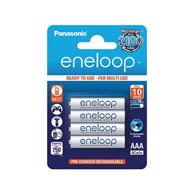 Pile NiMH Eneloop Micro (AAA) avec 750mAh - 4 pièces
