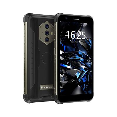 image Smartphone Blackview BV6600E 4 Go+32 Go 5.7 pouces HD+ 13+5MP 8580mAh Android 11.0 IP68 étanche Téléphone Portable - Noir