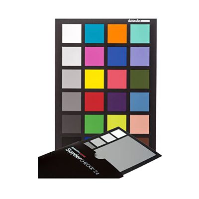 image Datacolor SpyderCheckr24 - Carte couleur pour le calibrage des caméras avec 24 patchs couleur, Noir