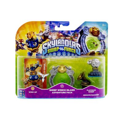 Figurine Skylanders : Swap Force - Wind Up + Sheep Wreck Island + Platinum Sheep + Groove Machine