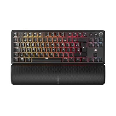 image CORSAIR K70 CORE TKL WIRELESS RGB Clavier de Jeu Mécanique Sans Clé – Interrupteurs Linéaires CORSAIR MLX Red v2 Pré-Lubrifiés, SOCD, Capuchons de Clé en ABS, Amortissement du Son, AZERTY FR – Noir