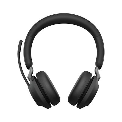 image Jabra Evolve2 65 Wireless PC Headset – Noise Cancelling Microsoft Teams Certified Stereo Headphones With Long-Lasting Battery – USB-A Bluetooth Adapter – Black