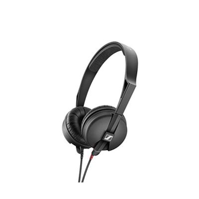 image Sennheiser HD 25 LIGHT Casque supra-aural léger de monitoring et DJ | Conception robuste à arceau unique | Câble bilatéral amovible de 1,5 m et adaptateur jack de 1/4" inclus | Noir (508664)