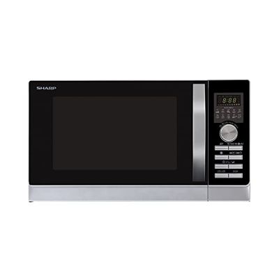 image Sharp R843INW 3-in-1 Micro-Ondes à Air Chaud, Grill et Convection/ 25 L/ 800 W/ 1000 W Grill/ 2500 Convection/ 10 Programmes Automatiques/Programme Pizza / Argent