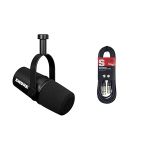 image produit Shure MV7X XLR Podcast Microphone pour le Podcasting, l'enregistrement, la Diffusion en Direct et les Jeux, Sortie Casque Intégrée, XLR, Technologie d'isolation de la Voix - Noir