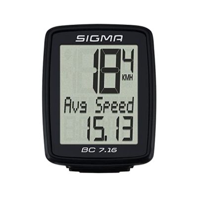 image SIGMA BC 7.16 Compteur de vélo avec Fil Mixte Adulte, Noir, 30 x 30 x 30 cm