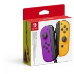 image produit Paire de manettes Joy-Con gauche violet néon et droite orange néon