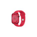 image produit Apple Watch Series 8 GPS + Cellular, Boîtier en Aluminium (Product) Red de 45 mm, Bracelet Sport (Product) Red - Regular